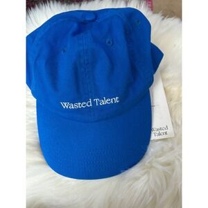 Wasted Talent Seine Dad Hat Cobalt Blue Embroidered Cotton Cap WTSS24033 OS